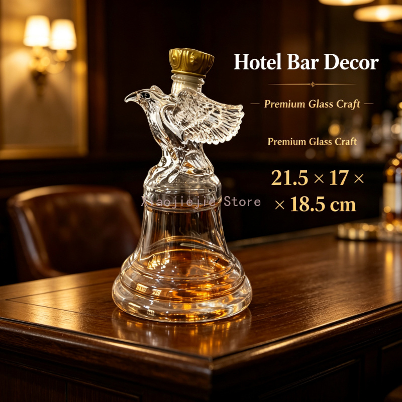 Vintage Collectible Glass - زجاجة مشروبات كحولية زجاجية عتيقة بتصميم
