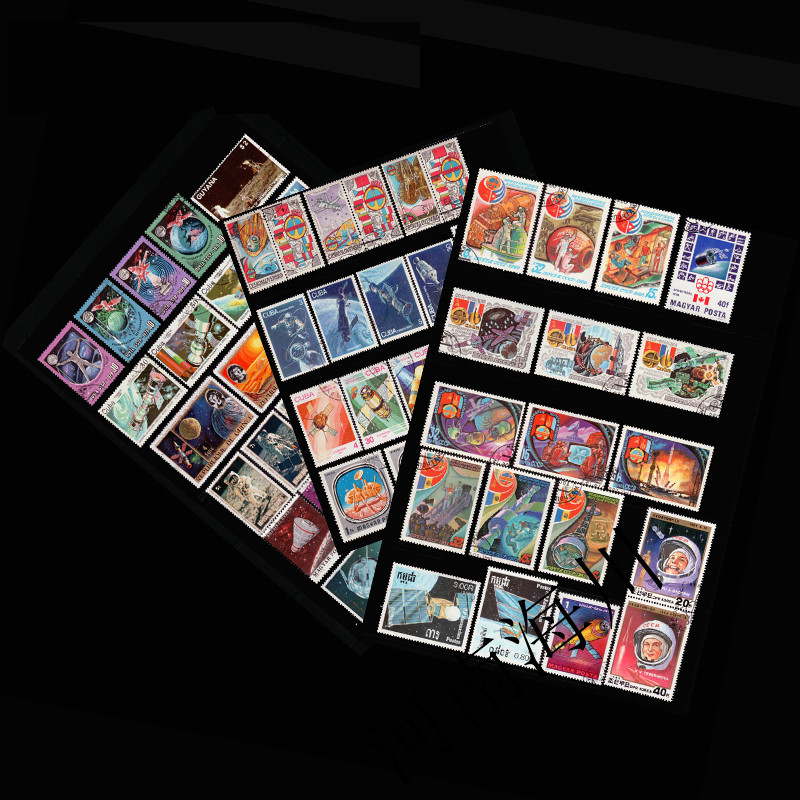 100 طابع بريدي مختلف من الفضاء - مراجعة Collectible Vintage Postage Stamps وسعره