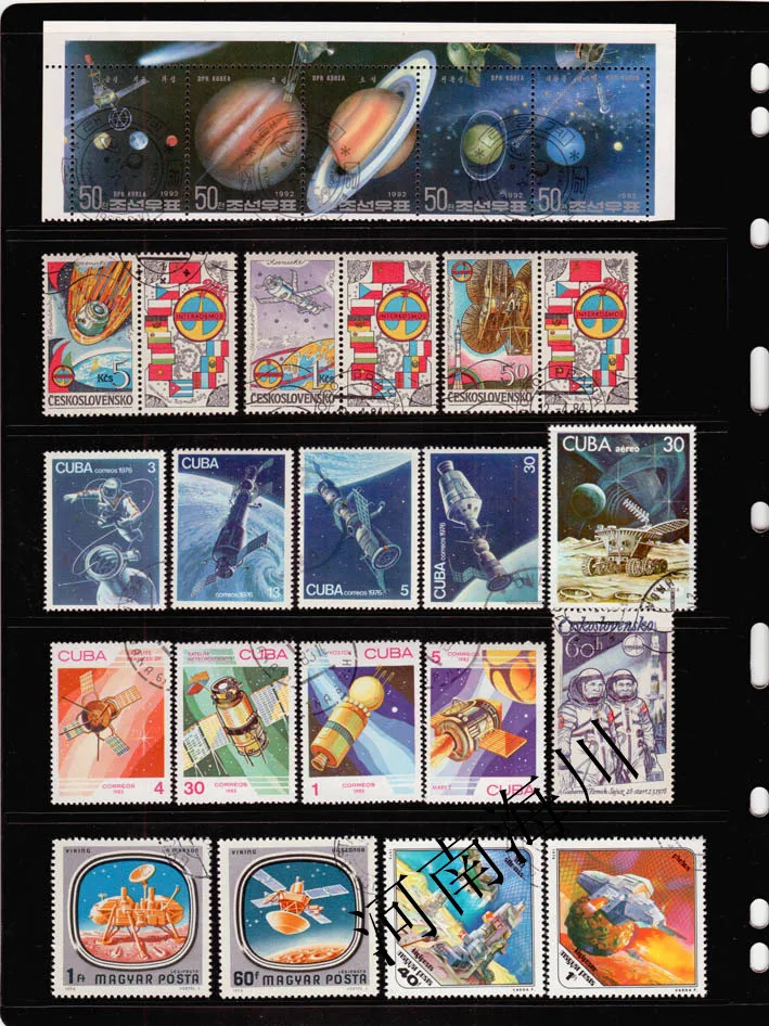 100 طوابع مختلفة للمساحة الخار - مراجعة Collectible Vintage Postage Stamps وسعره